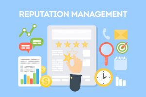 Reputation management concept illustration. Idea of rating, ranking and comments.